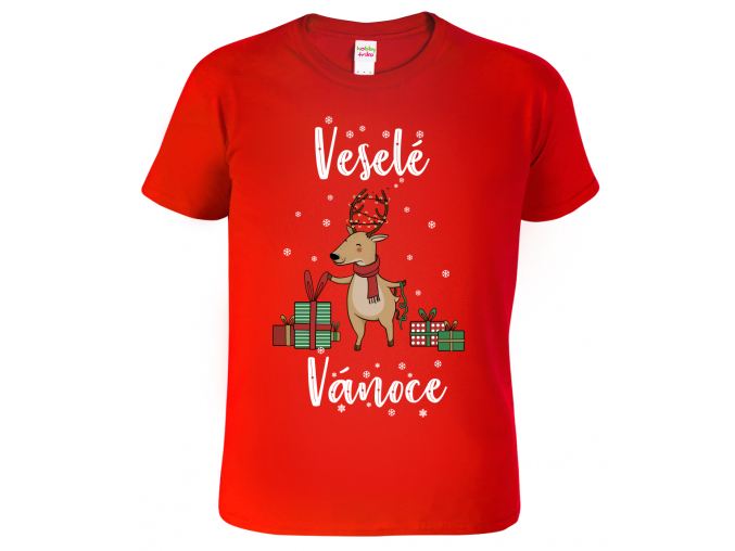 Pánské vánoční tričko - Vánoční sob (SLEVA)