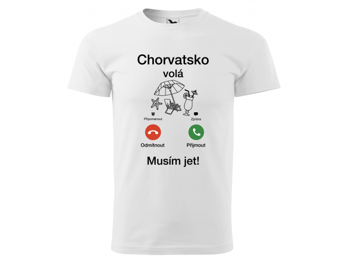 Dětské cestovatelské tričko - Chorvatsko volá - musím jet!