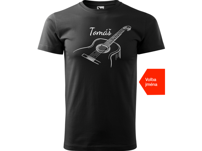 Pánské tričko s kytarou se jménem - Klasická kytara
