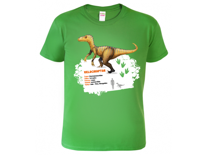 Dětské tričko s dinosaurem - Velociraptor