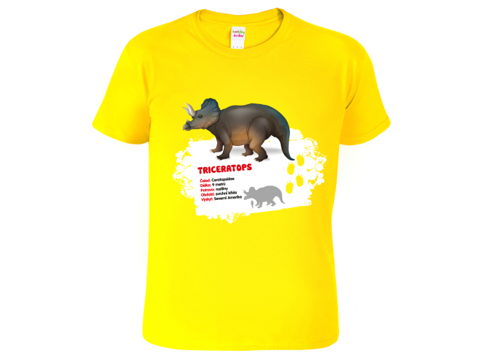 Dětské tričko s dinosaurem - Triceraptos
