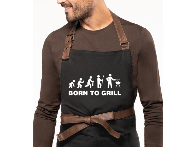 Zástěra na grilování EXCLUSIVE - Born to Grill (SLEVA)