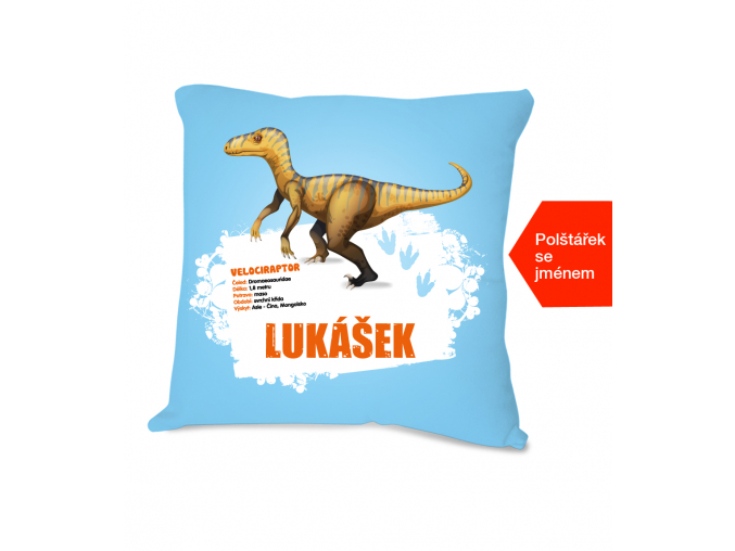 Dětský polštářek s dinosaurem