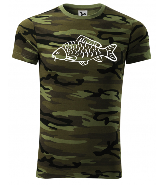 Rybářské maskáčové tričko