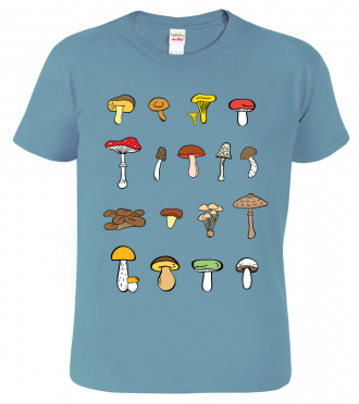 Tričko s houbami. Dárek pro houbaře.