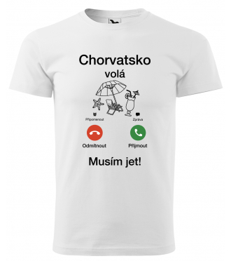 Dětské cestovatelské tričko - Chorvatsko volá - musím jet!