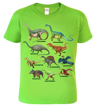 dětské tričko s dinosaurem - Atlas dinosaurů
