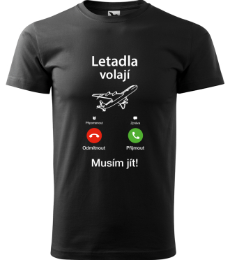 tričko s letadlem