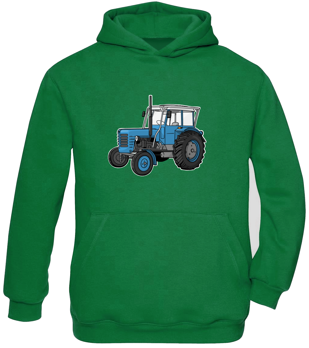 Dětská mikina s traktorem - Starý traktor Velikost: 7-8 let, Barva: Zelená (Kelly Green)