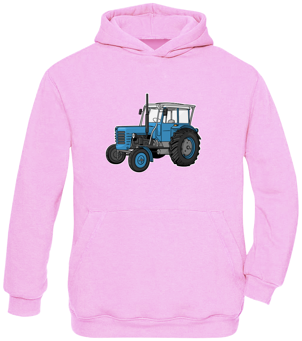Dětská mikina s traktorem - Starý traktor Velikost: 7-8 let, Barva: Světle růžová