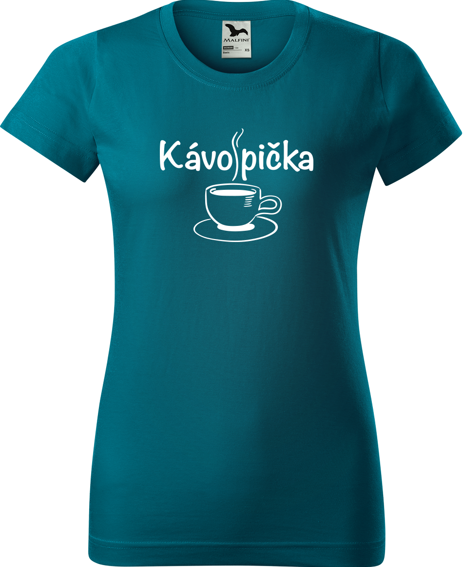Vtipné tričko - Kávopička Velikost: L, Barva: Petrolejová (93)