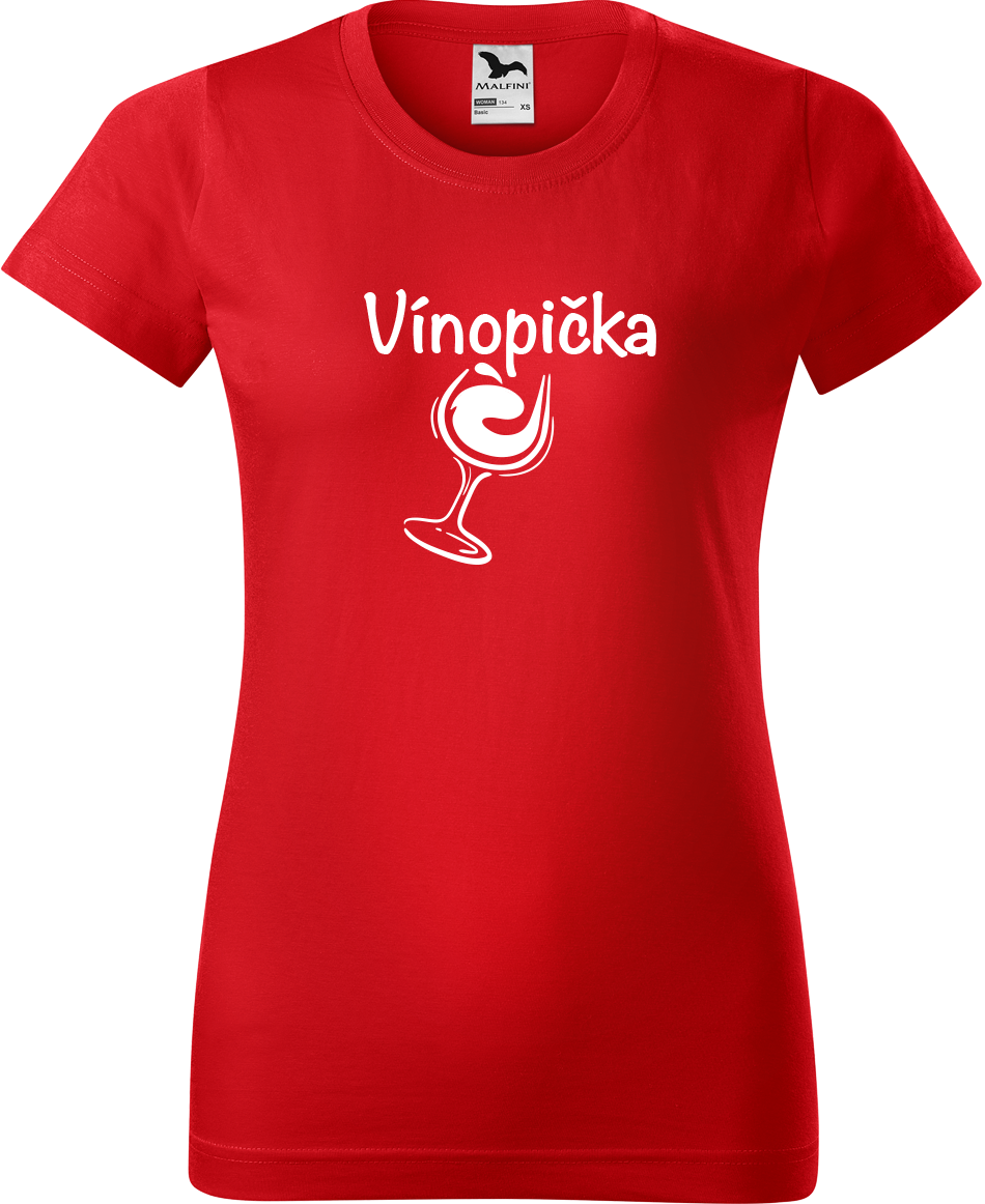 Vtipné tričko - Vínopička Velikost: S, Barva: Červená (07)