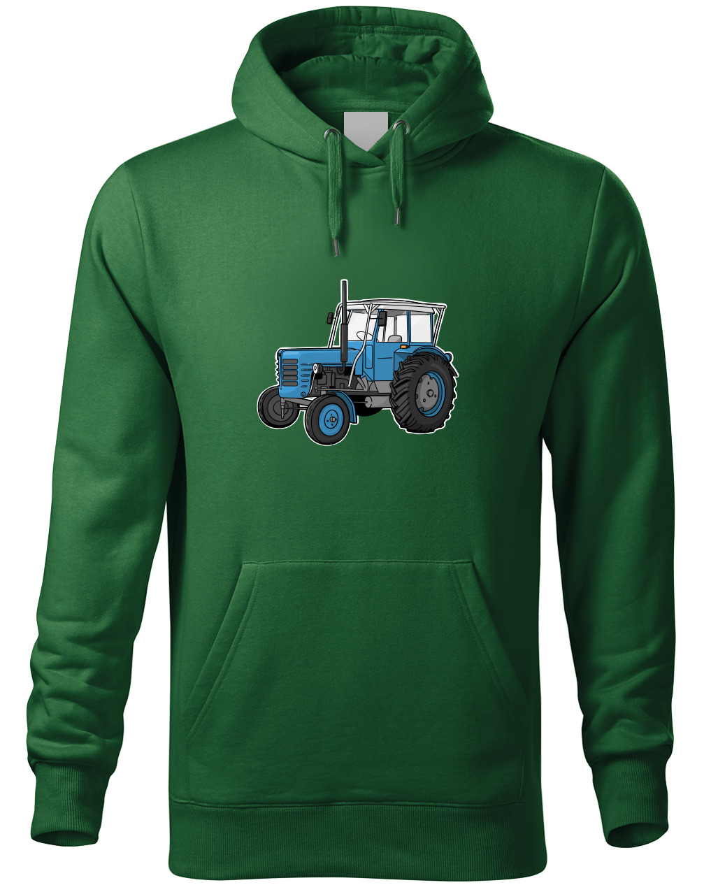 Mikina s traktorem - Starý traktor Velikost: M, Barva: Lahvově zelená