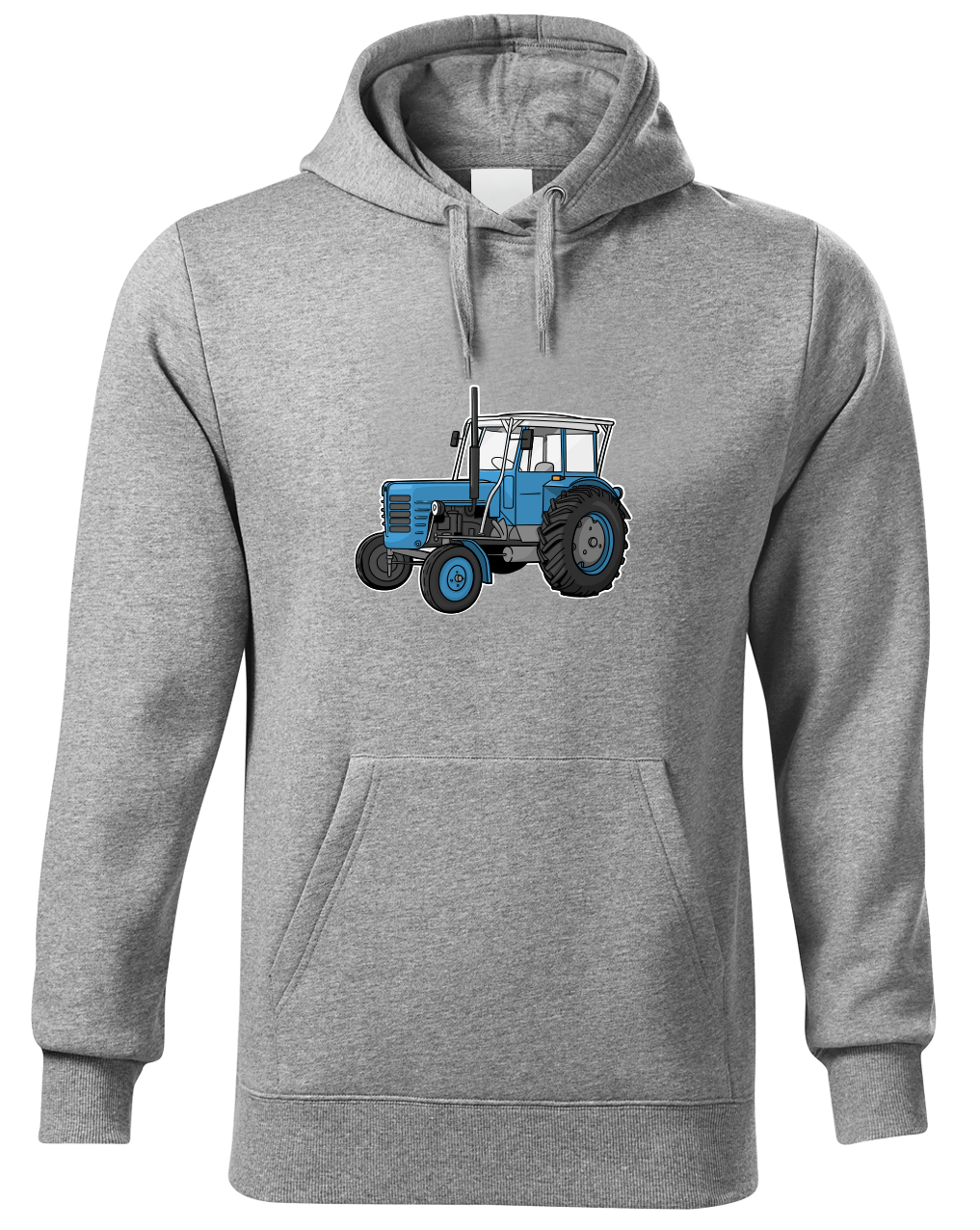 Mikina s traktorem - Starý traktor Velikost: XL, Barva: Světle šedá
