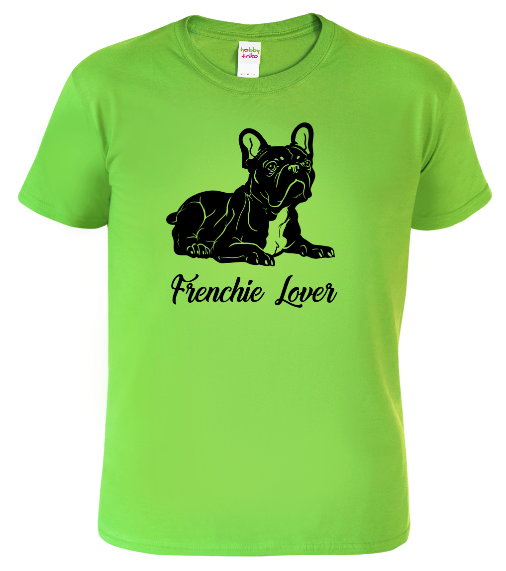 Dětské tričko s buldočkem - Frenchie Lover Velikost: 4 roky / 110 cm, Barva: Apple Green (92)