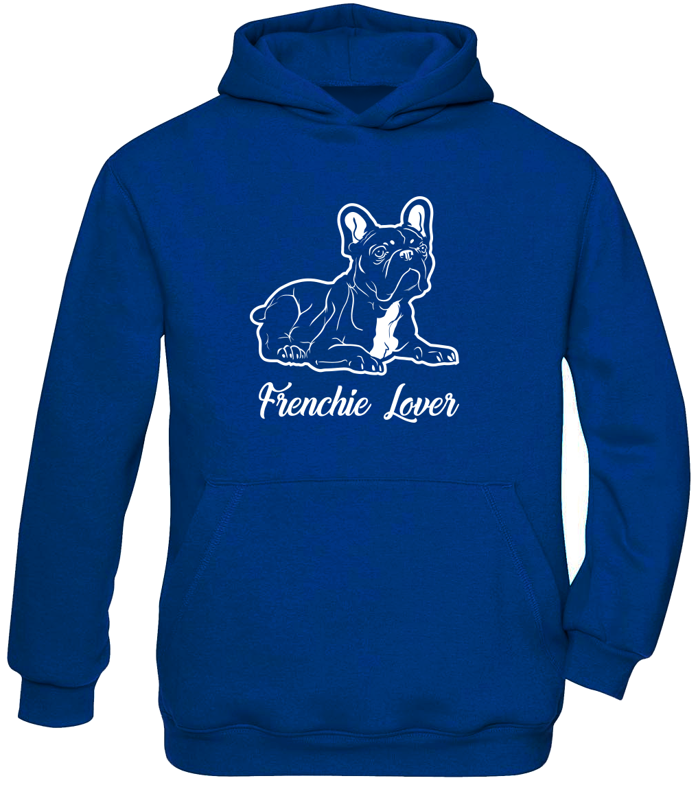 Dětská mikina s buldočkem - Frenchie Lover Velikost: 7-8 let, Barva: Modrá (Royal Blue)