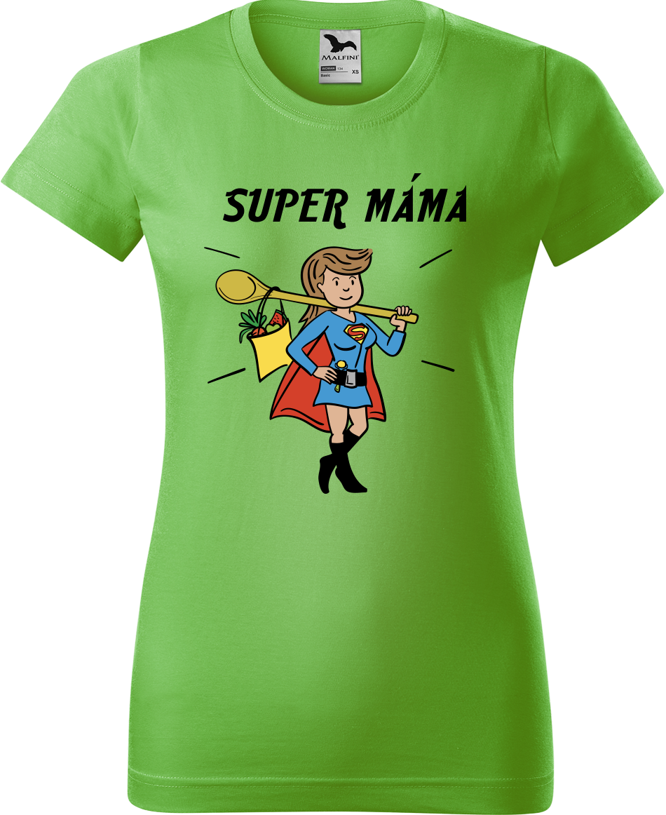 Tričko pro maminku - Super máma Velikost: S, Barva: Apple Green (92)