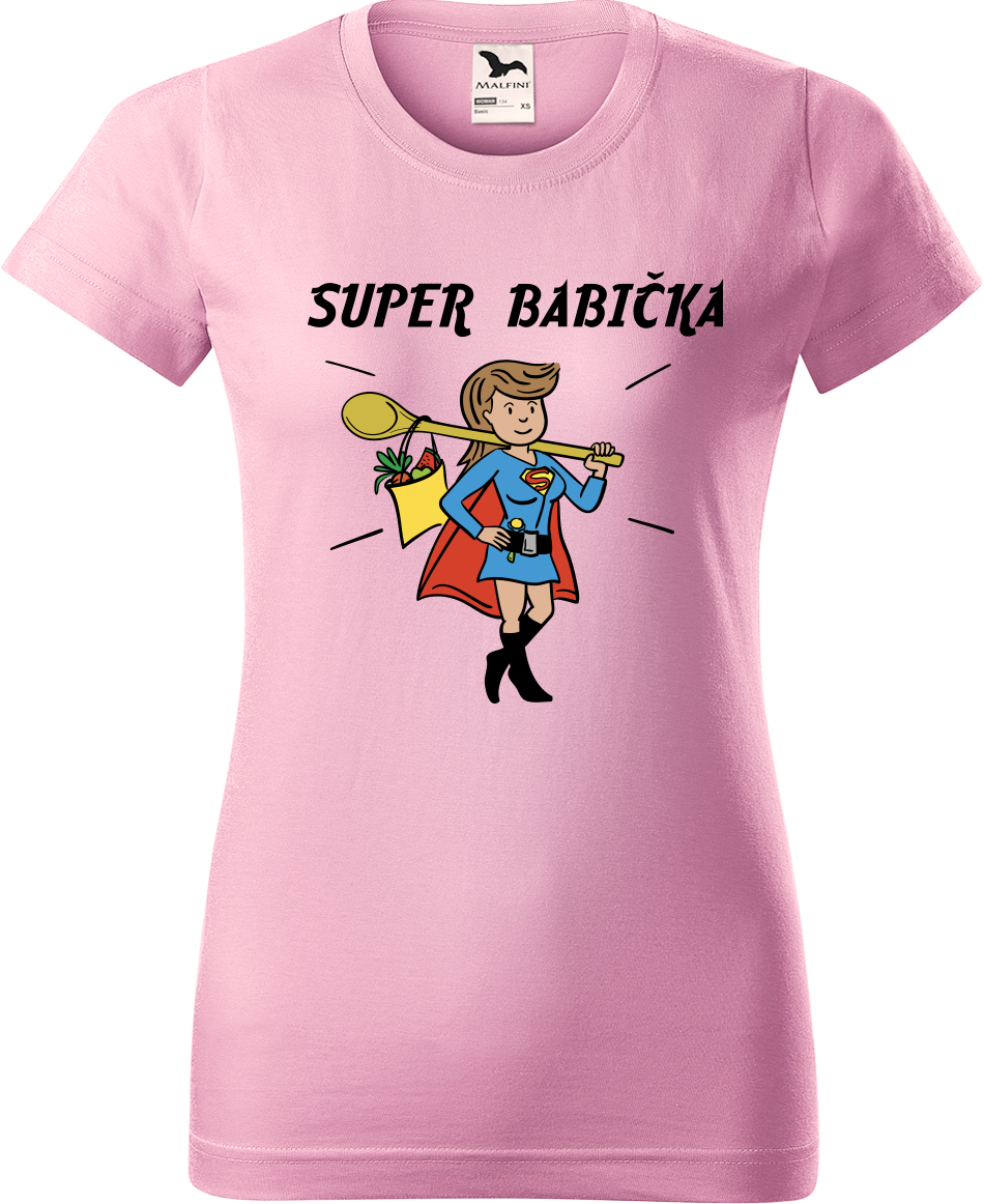 Tričko pro babičku - Super babička Velikost: XL, Barva: Růžová (30)