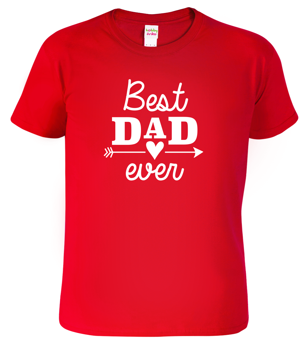 Tričko pro tátu - Best dad ever Velikost: XL, Barva: Červená (07)