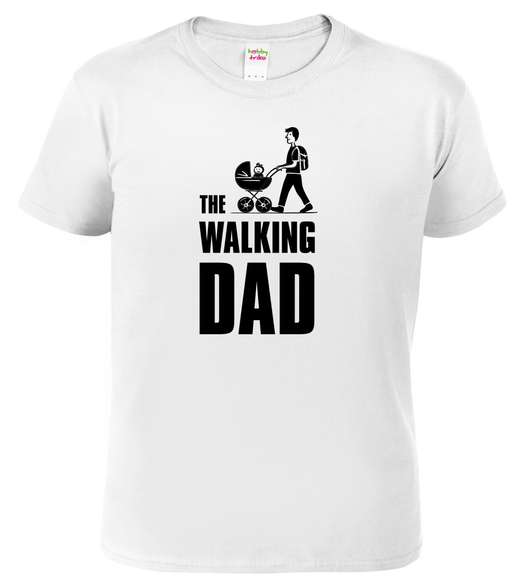Tričko pro tátu - The Walking Dad Velikost: 4XL, Barva: Bílá (00)