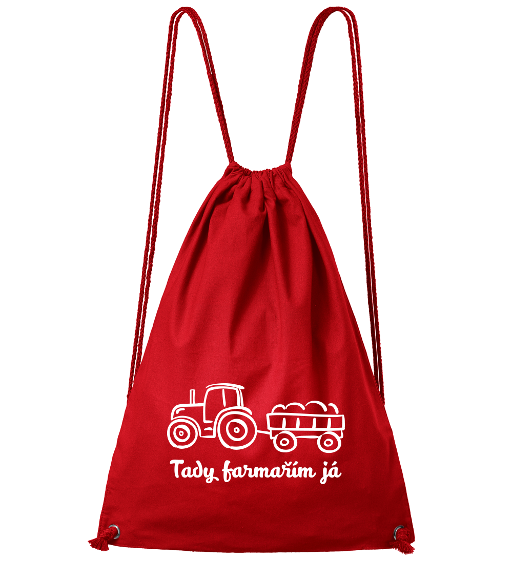 Batoh s traktorem - Traktor Barva: Červená