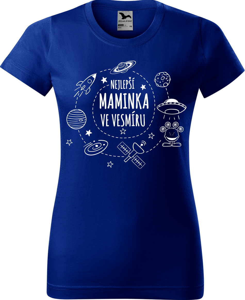 Tričko pro maminku - Nejlepší maminka ve vesmíru Velikost: XL, Barva: Královská modrá (05)