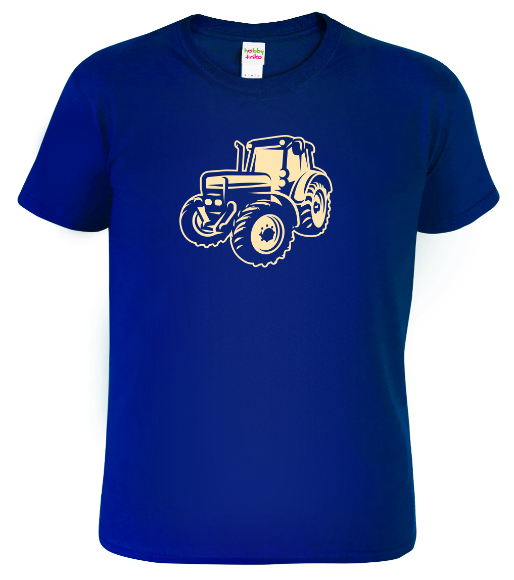 Tričko s traktorem - Moderní traktor Velikost: S, Barva: Královská modrá (05)