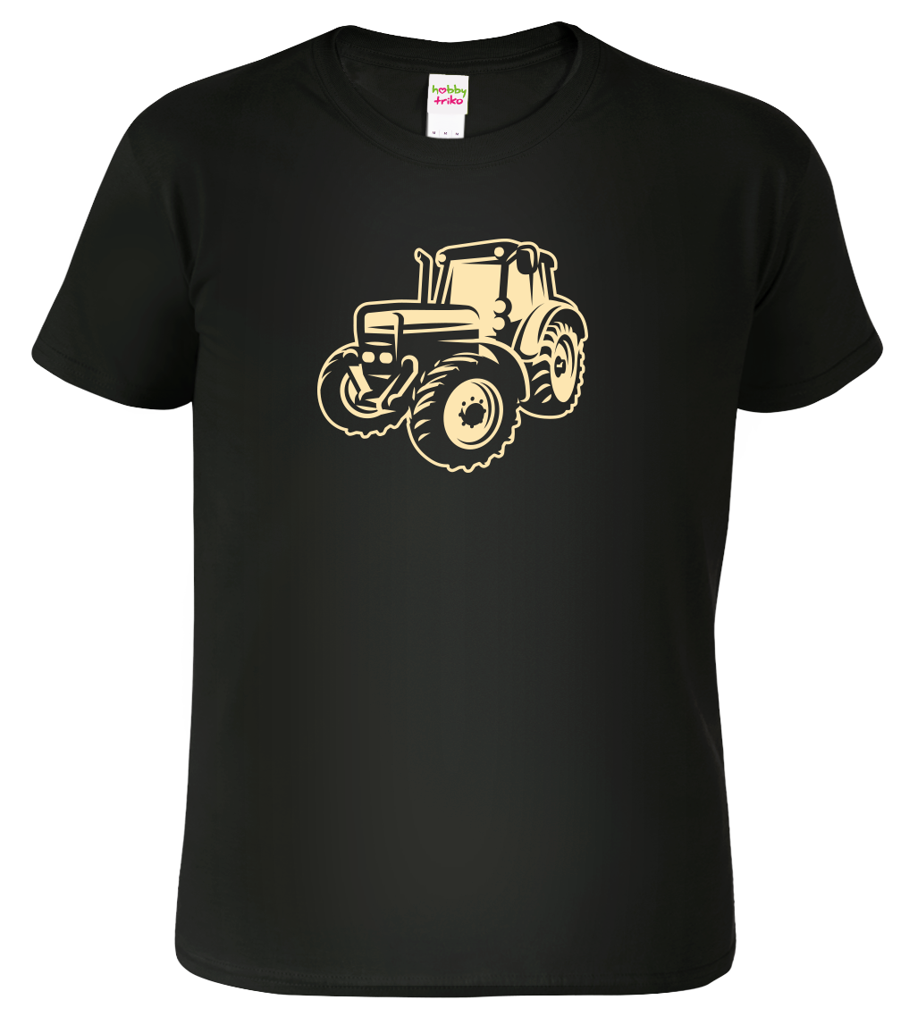 Tričko s traktorem - Moderní traktor Velikost: S, Barva: Černá (01)