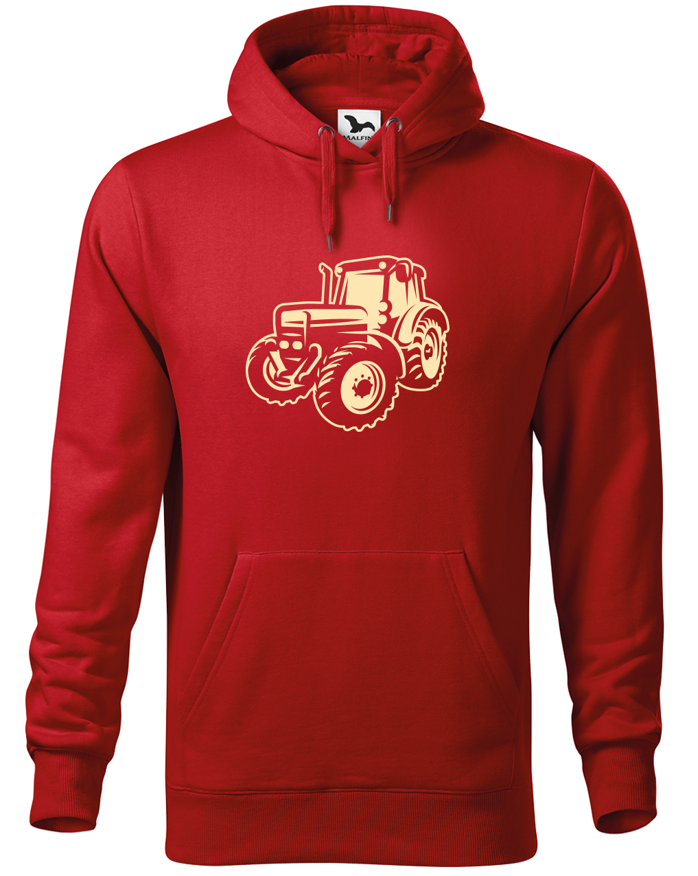 Mikina s traktorem - Moderní traktor Velikost: S, Barva: Červená