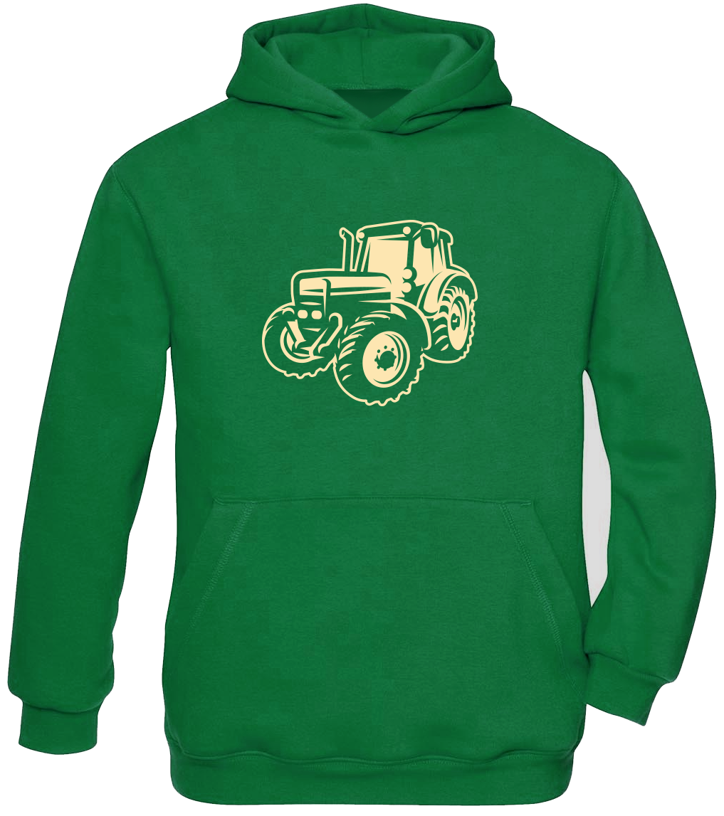 Dětská mikina s traktorem - Moderní traktor Velikost: 7-8 let, Barva: Zelená (Kelly Green)