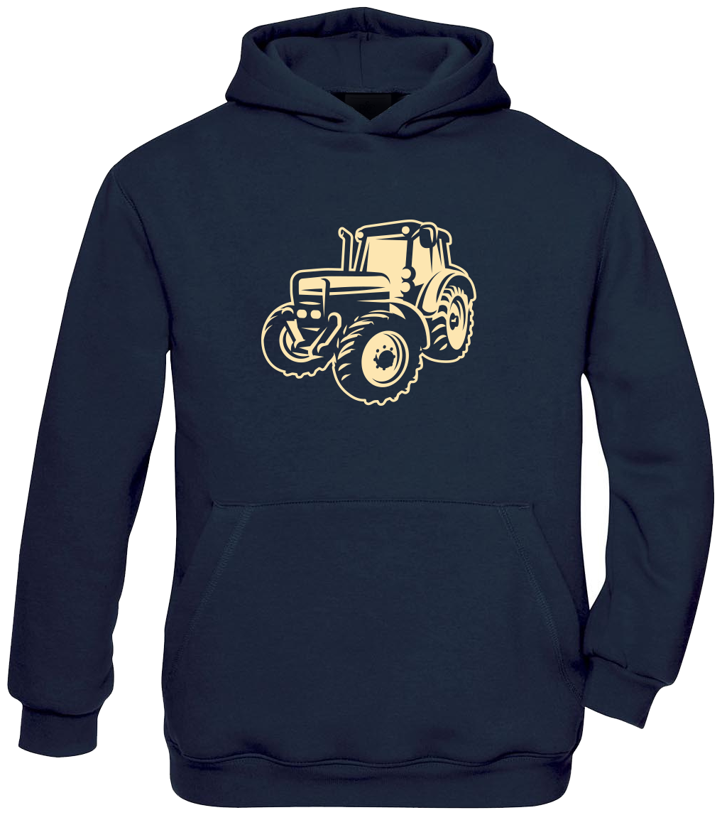 Dětská mikina s traktorem - Moderní traktor Velikost: 7-8 let, Barva: Tm. Modrá (Navy Blue)