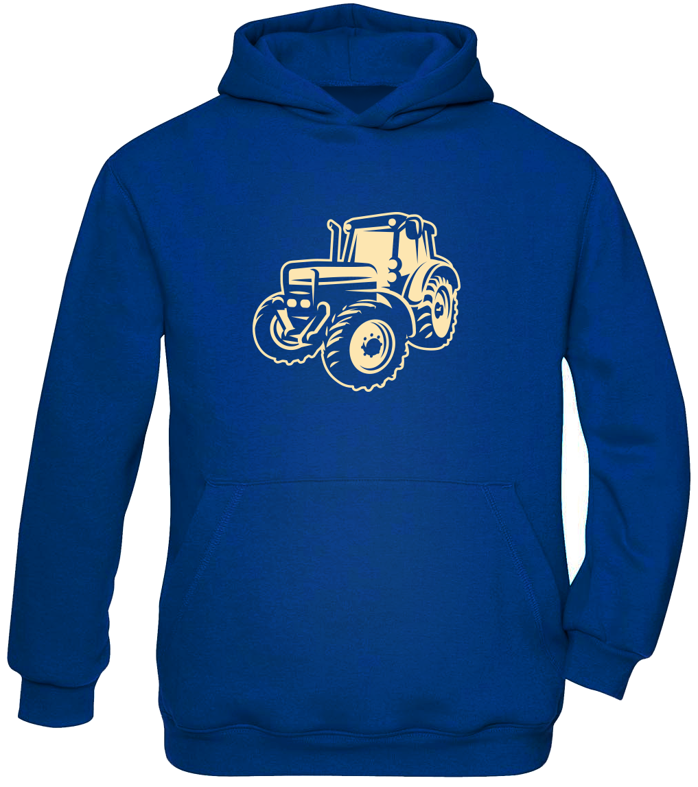 Dětská mikina s traktorem - Moderní traktor Velikost: 7-8 let, Barva: Modrá (Royal Blue)