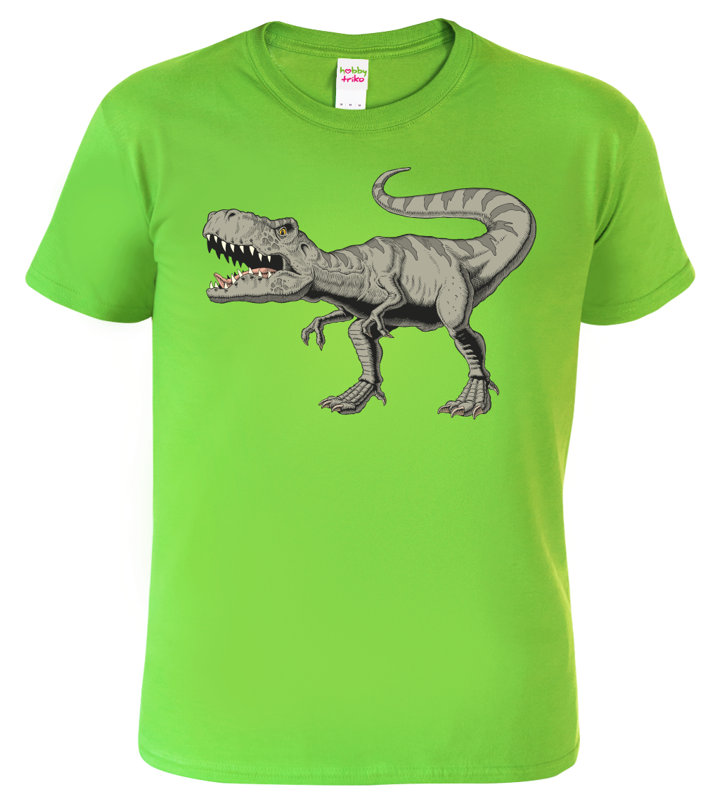 Dětské tričko s dinosaurem - T-Rex Velikost: 4 roky / 110 cm, Barva: Apple Green (92)