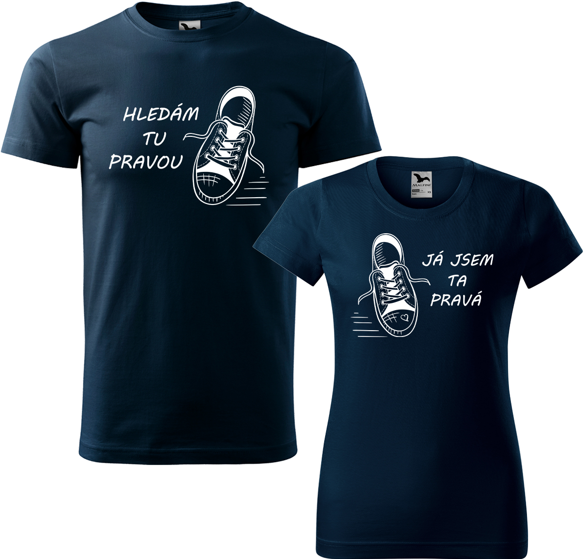 Trička pro páry - Kecky Barva: Námořní modrá (02), Velikost dámské tričko: S, Velikost pánské tričko: L