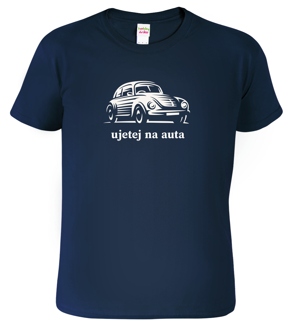 Pánské tričko s autem - Ujetej na auta Velikost: 4XL, Barva: Námořní modrá (02)