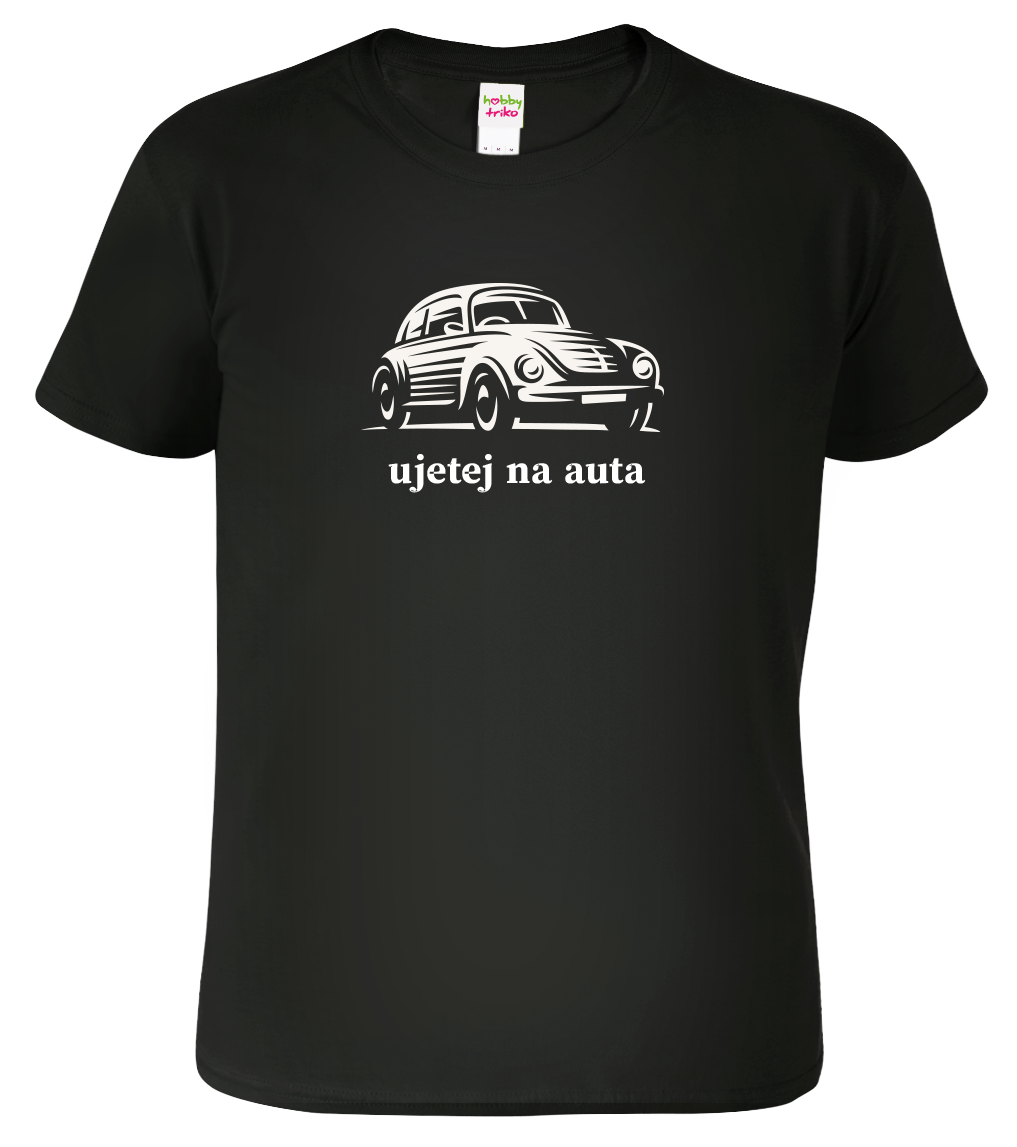 Pánské tričko s autem - Ujetej na auta Velikost: L, Barva: Černá (01)