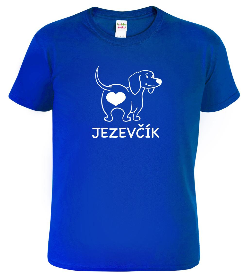Pánské tričko s jezevčíkem - Love jezevčík Velikost: L, Barva: Královská modrá (05), Střih: pánský