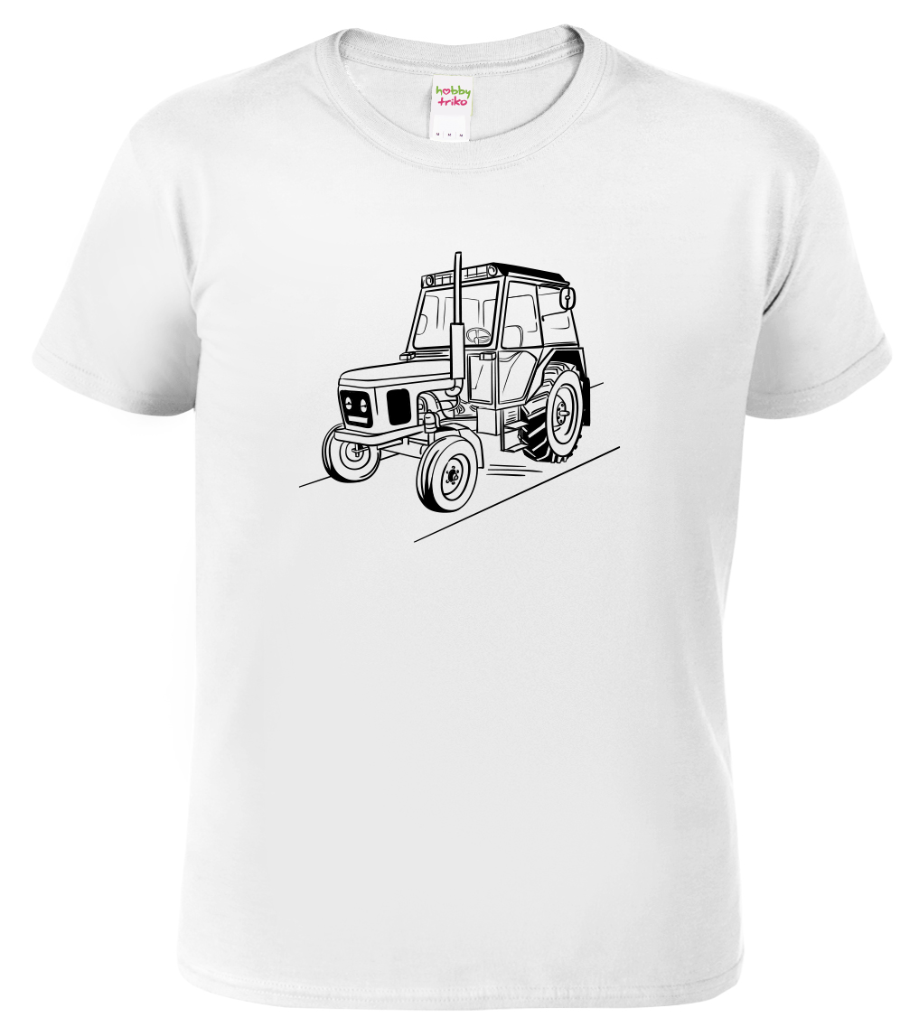 Tričko s traktorem - Český traktor Velikost: M, Barva: Bílá (00), Střih: pánský