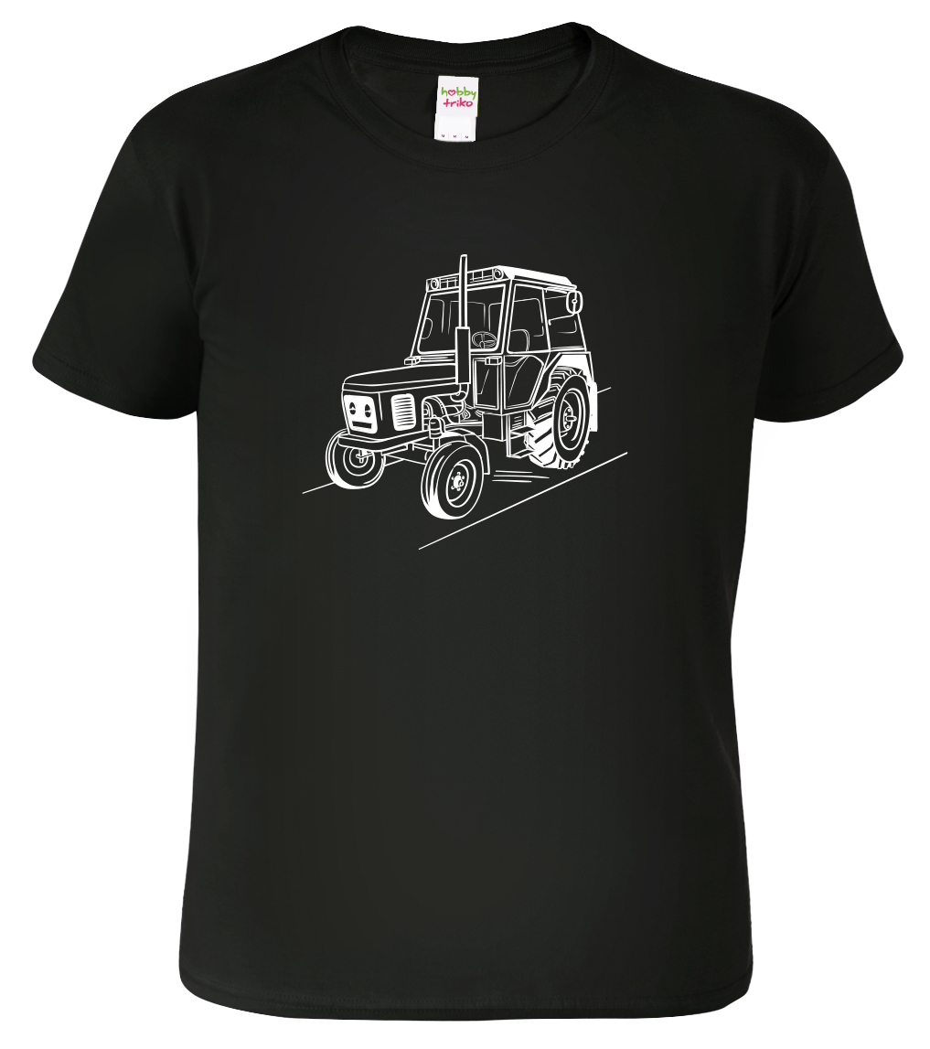 Tričko s traktorem - Český traktor Velikost: 3XL, Barva: Černá (01), Střih: pánský