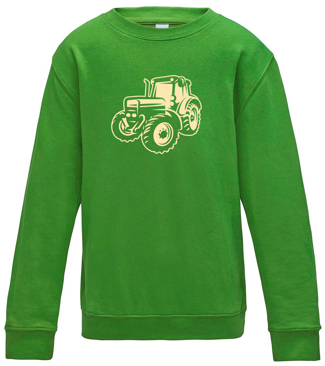 Dětská mikina s traktorem - Moderní traktor Velikost: 5/6 (110/116), Barva: Zelená