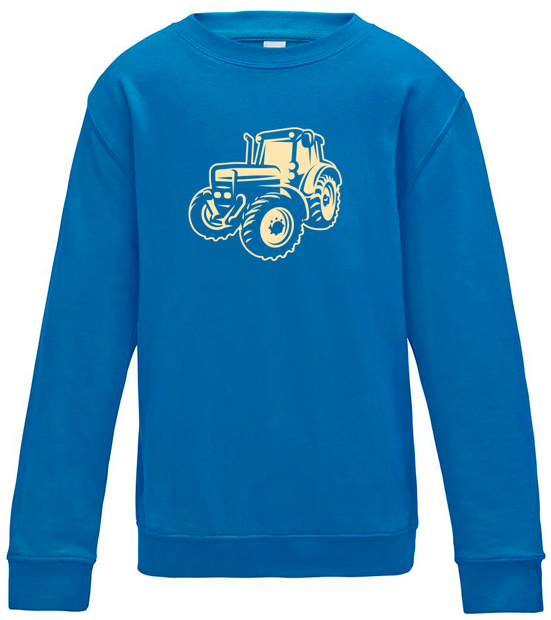 Dětská mikina s traktorem - Moderní traktor Velikost: 5/6 (110/116), Barva: Modrá