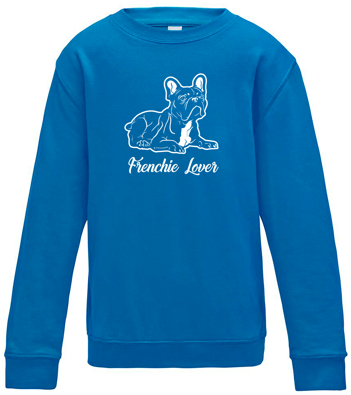 Dětská mikina s buldočkem - Frenchie Lover Velikost: 12/14 (152/164), Barva: Modrá