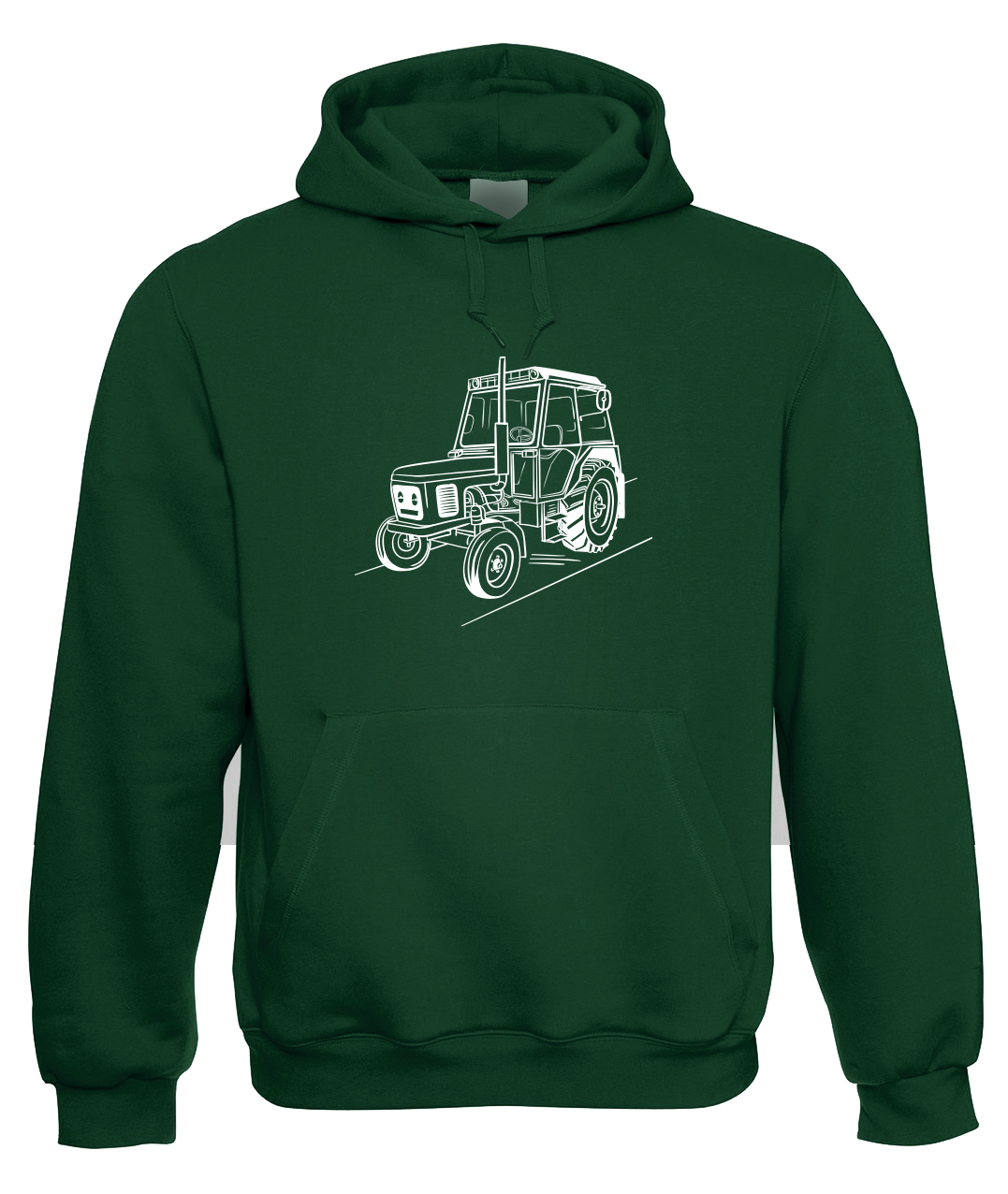 Mikina s traktorem - Český traktor Velikost: XL, Barva: Lahvově zelená