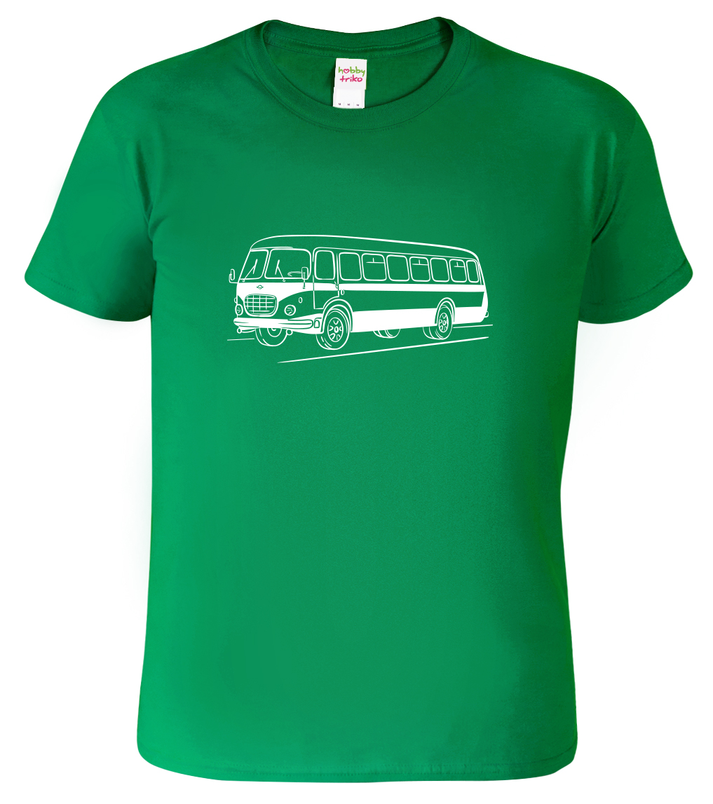 Tričko s autobusem - Autobus RTO Velikost: L, Barva: Středně zelená (16), Střih: pánský