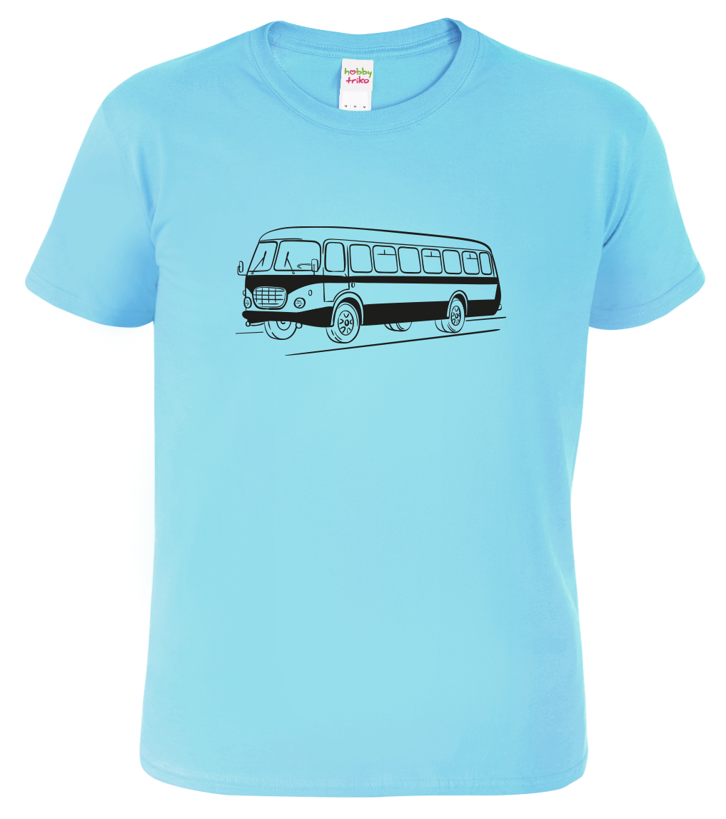 Dětské tričko s autobusem - Autobus RTO Velikost: 8 let / 134 cm, Barva: Nebesky modrá (15), Délka rukávu: Krátký rukáv