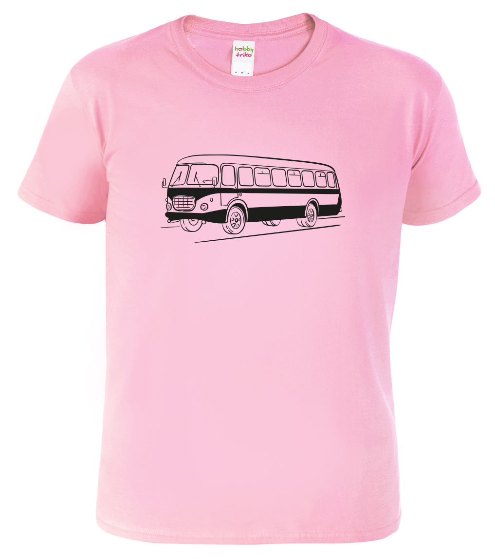 Dětské tričko s autobusem - Autobus RTO Velikost: 8 let / 134 cm, Barva: Růžová (30), Délka rukávu: Krátký rukáv
