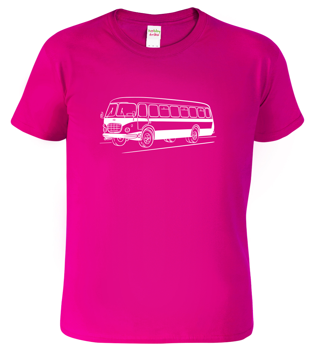 Dětské tričko s autobusem - Autobus RTO Velikost: 8 let / 134 cm, Barva: Malinová (63), Délka rukávu: Krátký rukáv