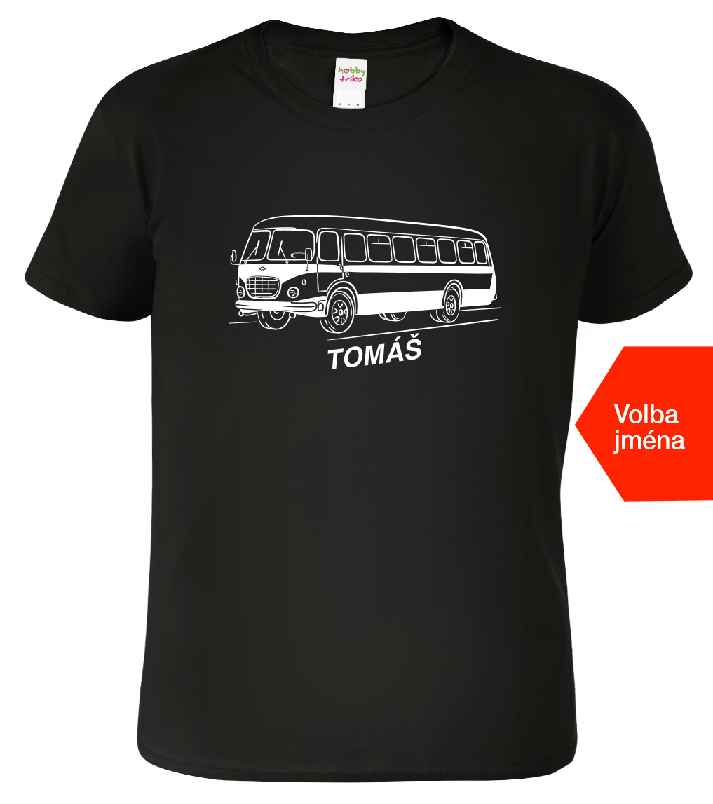Tričko s autobusem a jménem - Autobus RTO Velikost: S, Barva: Černá (01), Střih: pánský