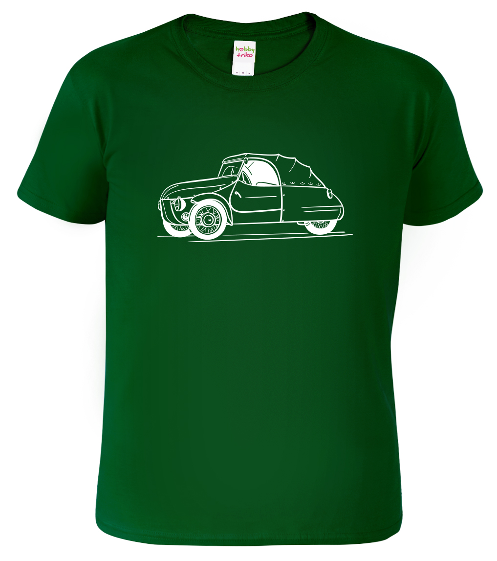 Pánské tričko s autem - Hadrák Velikost: 3XL, Barva: Lahvově zelená (06), Střih: pánský
