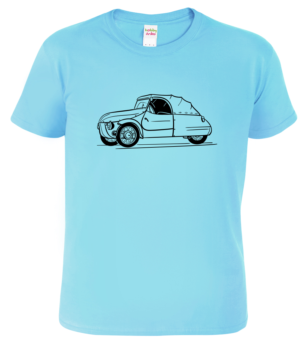 Pánské tričko s autem - Hadrák Velikost: M, Barva: Nebesky modrá (15), Střih: pánský
